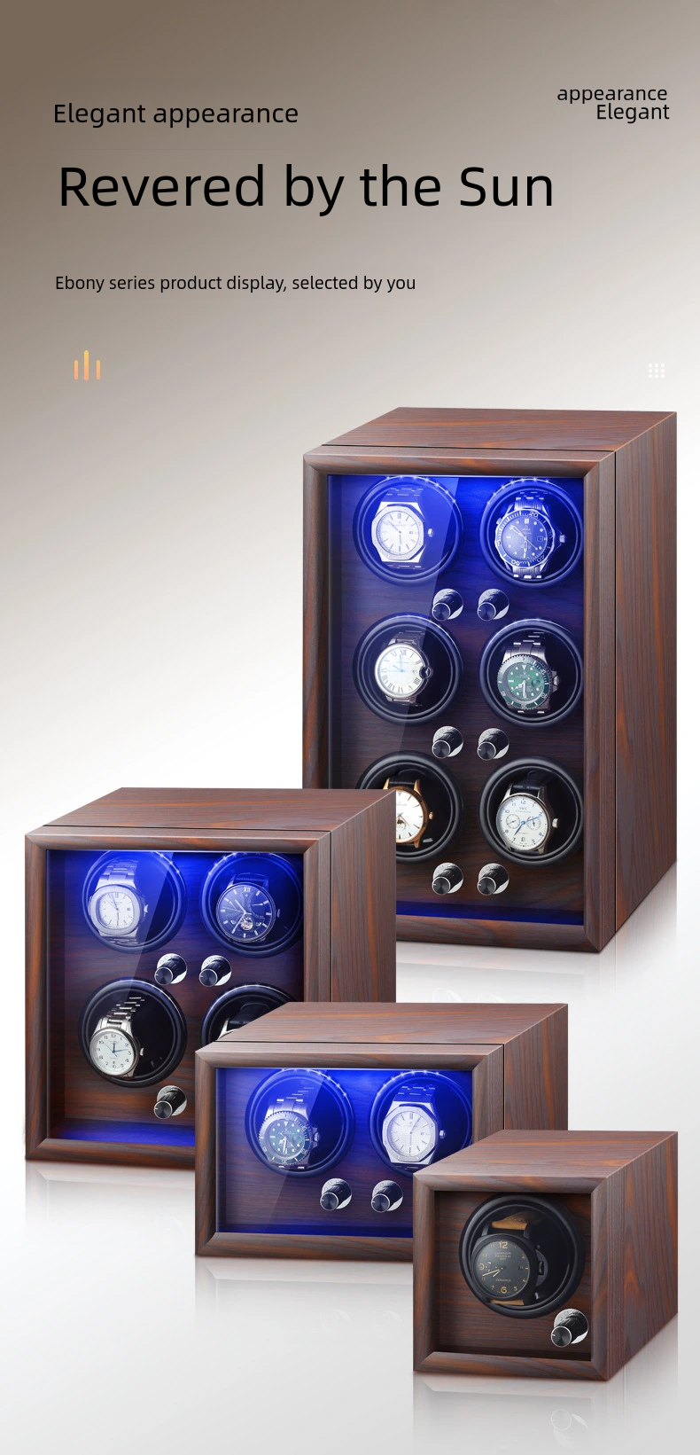 BlueTide watch winder box Watch care with led light