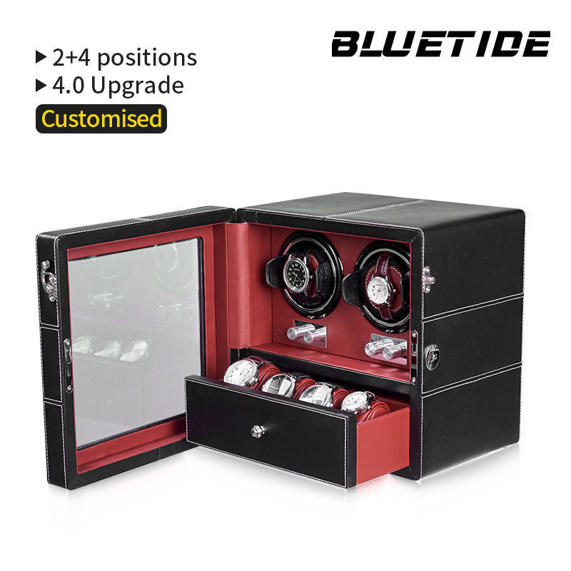 BlueTide BLT25 smart watch winder box with Premium Leather